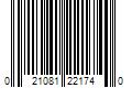 Barcode Image for UPC code 021081221740