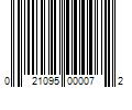 Barcode Image for UPC code 021095000072