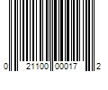 Barcode Image for UPC code 021100000172