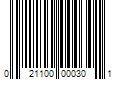 Barcode Image for UPC code 021100000301