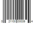 Barcode Image for UPC code 021100000394