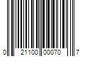 Barcode Image for UPC code 021100000707