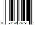 Barcode Image for UPC code 021100000721