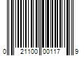 Barcode Image for UPC code 021100001179