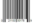 Barcode Image for UPC code 021100001759