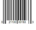 Barcode Image for UPC code 021100001933