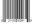 Barcode Image for UPC code 021100002619