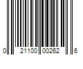 Barcode Image for UPC code 021100002626