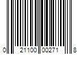 Barcode Image for UPC code 021100002718