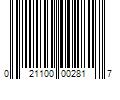 Barcode Image for UPC code 021100002817