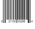 Barcode Image for UPC code 021100002954