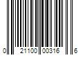 Barcode Image for UPC code 021100003166