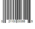 Barcode Image for UPC code 021100003555