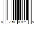 Barcode Image for UPC code 021100003623