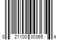 Barcode Image for UPC code 021100003654