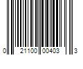 Barcode Image for UPC code 021100004033