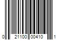 Barcode Image for UPC code 021100004101