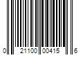 Barcode Image for UPC code 021100004156