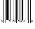 Barcode Image for UPC code 021100004316