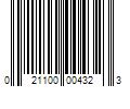 Barcode Image for UPC code 021100004323