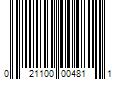 Barcode Image for UPC code 021100004811