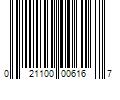 Barcode Image for UPC code 021100006167. Product Name: 