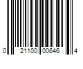 Barcode Image for UPC code 021100006464