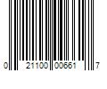 Barcode Image for UPC code 021100006617