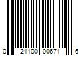 Barcode Image for UPC code 021100006716