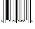 Barcode Image for UPC code 021100007508