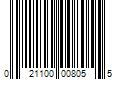 Barcode Image for UPC code 021100008055