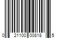 Barcode Image for UPC code 021100008185