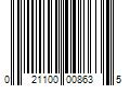 Barcode Image for UPC code 021100008635