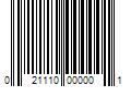 Barcode Image for UPC code 021110000001