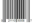 Barcode Image for UPC code 021110000087