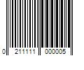 Barcode Image for UPC code 0211111000005