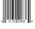 Barcode Image for UPC code 021130206384