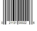 Barcode Image for UPC code 021131000226