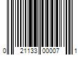 Barcode Image for UPC code 021133000071