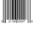 Barcode Image for UPC code 021136000078