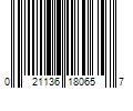 Barcode Image for UPC code 021136180657