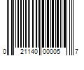 Barcode Image for UPC code 021140000057