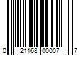 Barcode Image for UPC code 021168000077