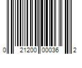 Barcode Image for UPC code 021200000362