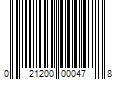 Barcode Image for UPC code 021200000478