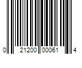 Barcode Image for UPC code 021200000614