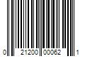 Barcode Image for UPC code 021200000621