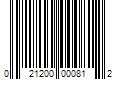 Barcode Image for UPC code 021200000812