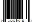 Barcode Image for UPC code 021200001833