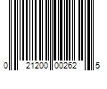 Barcode Image for UPC code 021200002625